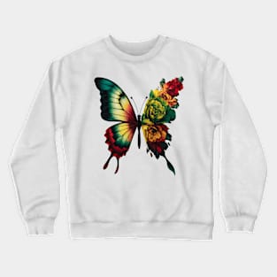 Butterfly Juneteenth Rasta Reggae Jamaica Women Girls Cute Crewneck Sweatshirt